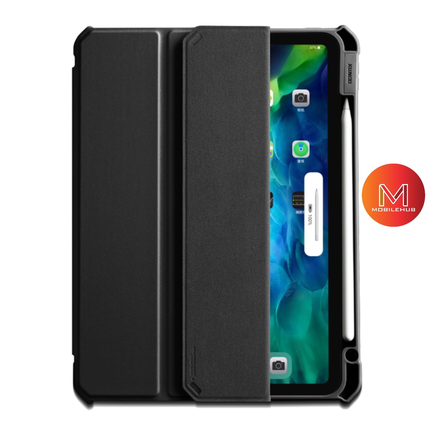 iPad Pro 12.9 2020 / iPad Pro 12.9" 2021 XUNDD Beetle Case With Softec Cover and Pencil Holder (Black) SALE