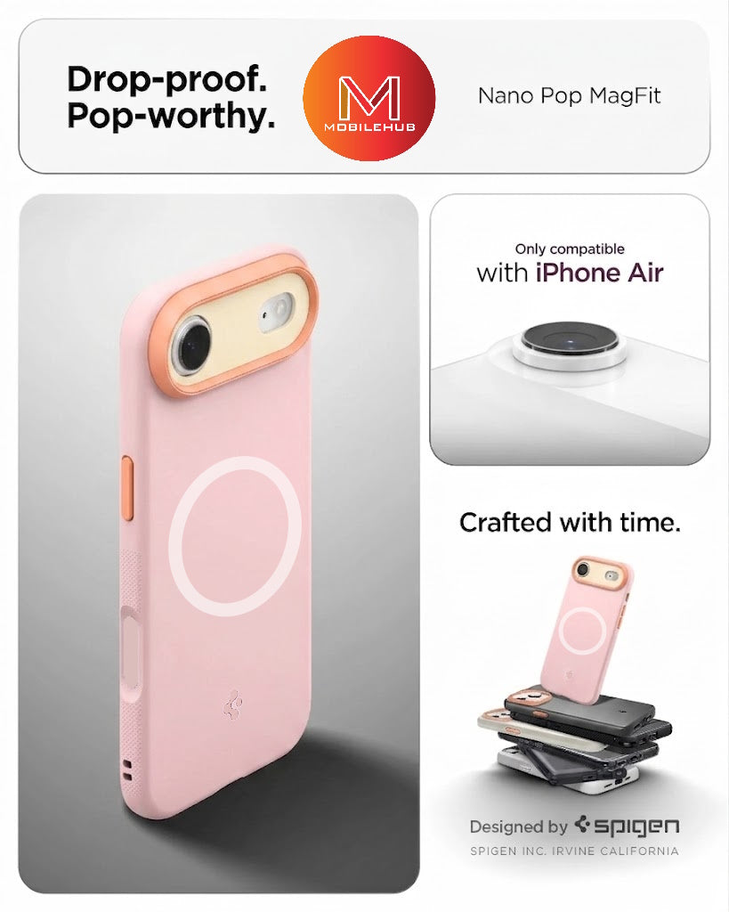iPhone 17 / 17 Air / 17 Pro / 17 Pro Max Spigen Nano Pop  Magnetic Shockproof case (Pink)