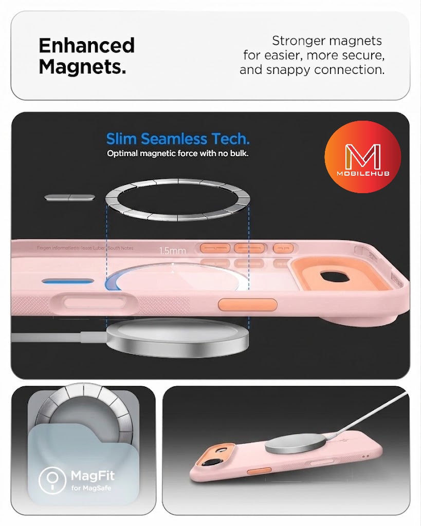 iPhone 17 / 17 Air / 17 Pro / 17 Pro Max Spigen Nano Pop  Magnetic Shockproof case (Pink)