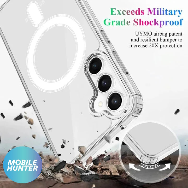 Samsung S24FE Magnetic Clear Shockproof Case (Clear) S24 FE