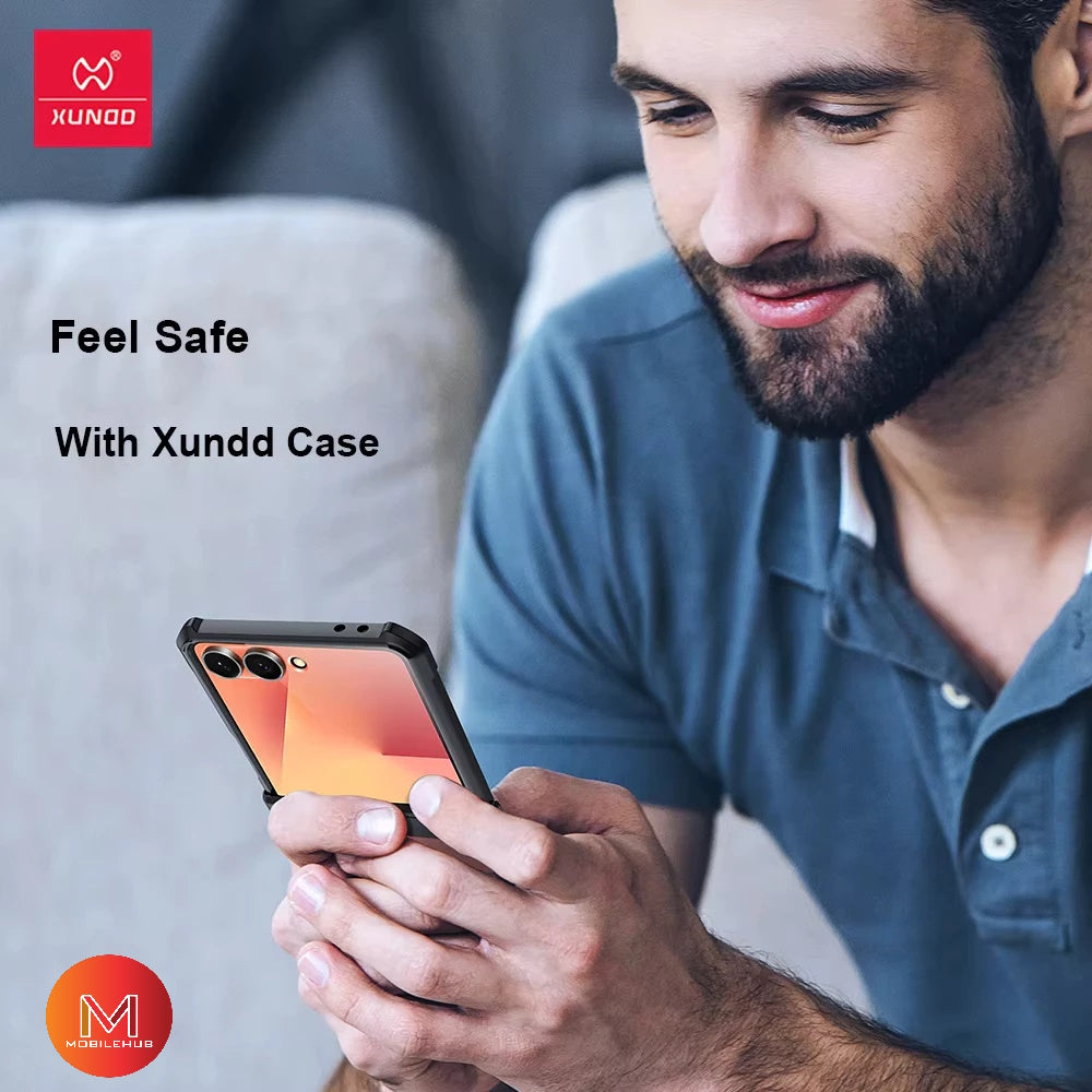 Samsung Z Flip 7 XUNDD Beetle Armor Shockproof Magnetic Case (Black)