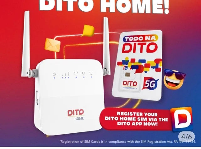 DITO SIM HOME WOWFI Internet Modem with 30 Days FREE 70 GB Date Starter Kit