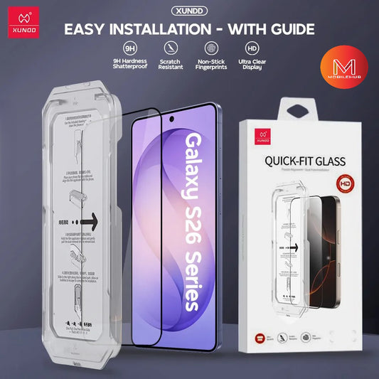 Samsung S26 / S26 + / S26 Ultra Xundd Axe HD Quick fit Tempered Glass Screen Protector with Guide