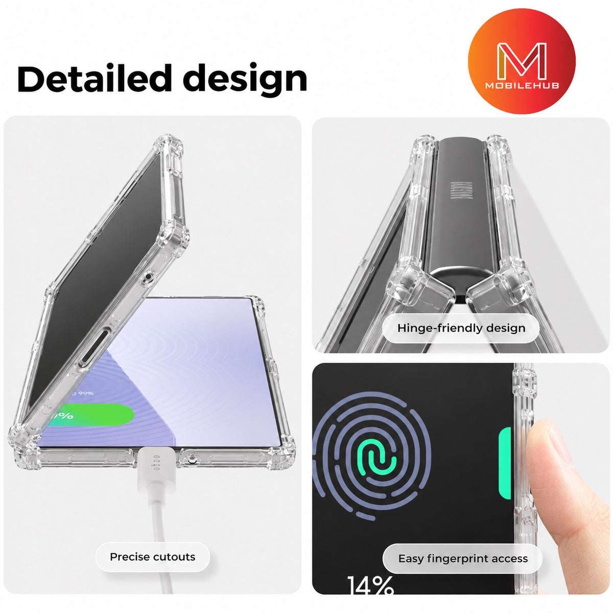 Samsung Z Fold 8 / Z Fold 8 Ultra Silicone Magnetic Shockproof Case (Clear) Z Fold8 / Z Fold8 Ultra