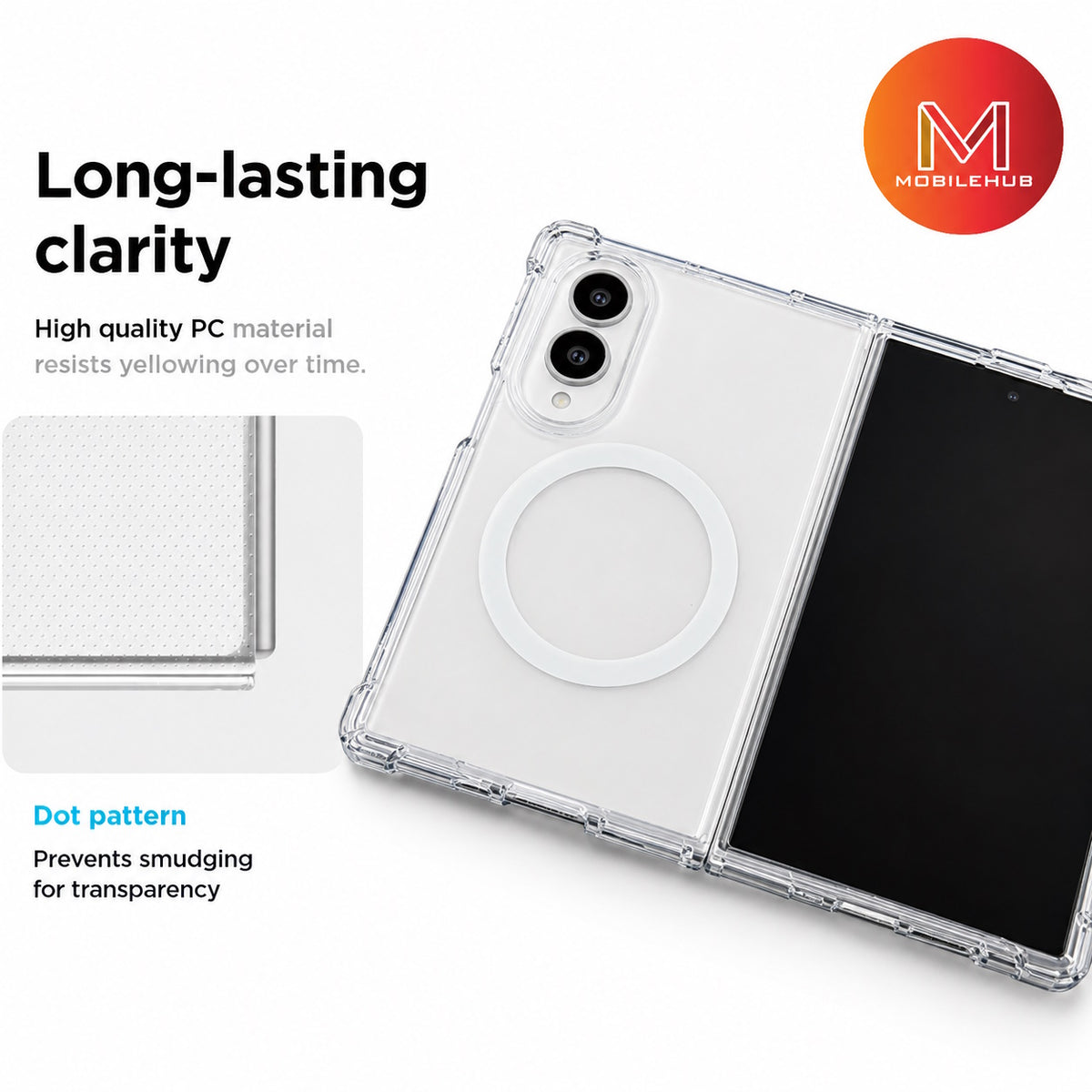 Samsung Z Fold 8 / Z Fold 8 Ultra Silicone Magnetic Shockproof Case (Clear) Z Fold8 / Z Fold8 Ultra