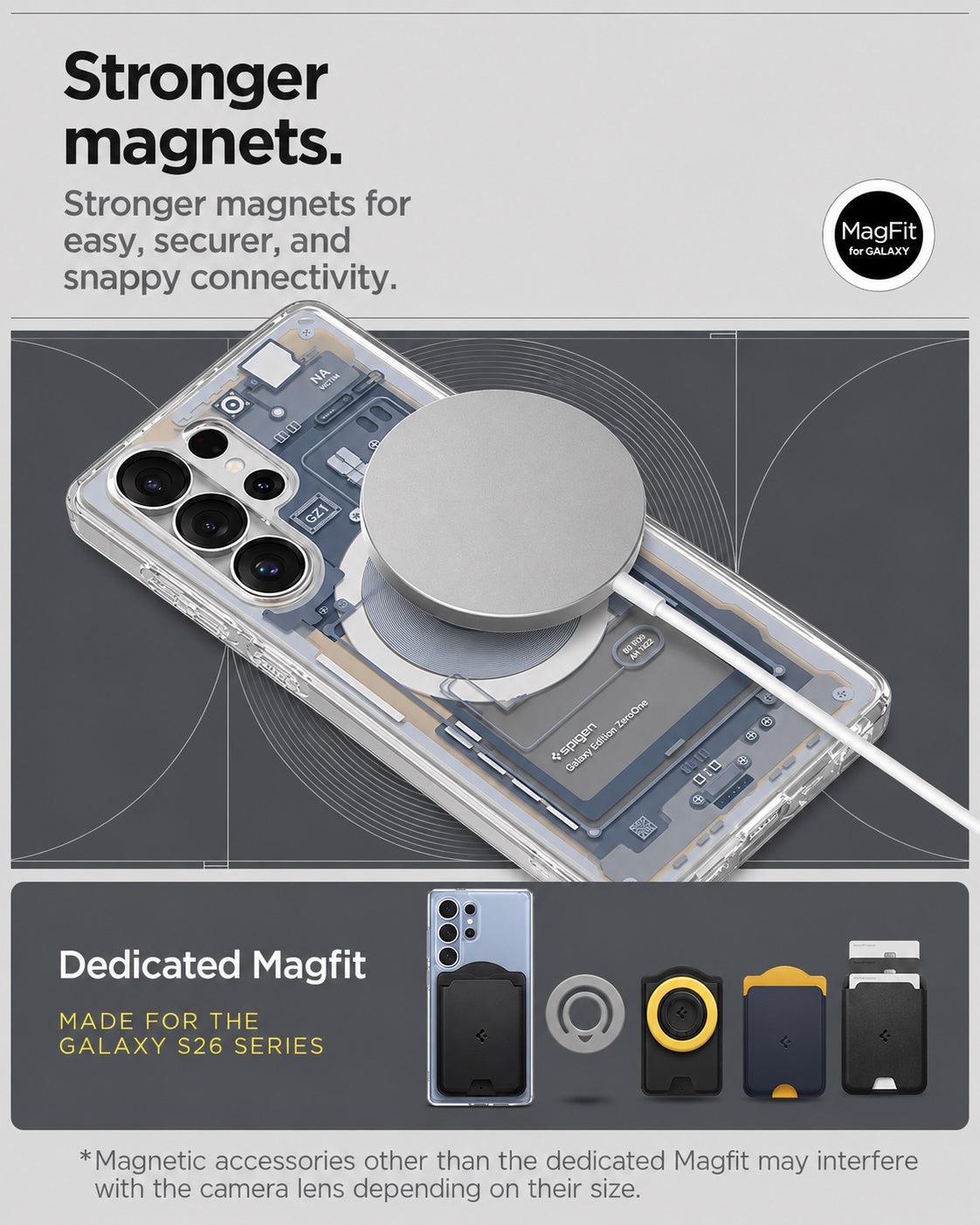 Samsung S26 Ultra Spigen Ultra Hybrid Magnetic Neo One Case (Crystal Clear)