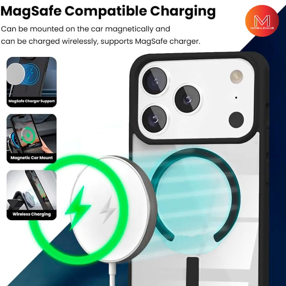 iPhone 17 / 17 Air / 17 Pro / 17 Pro Max Clear Magnetic Shockproof Case