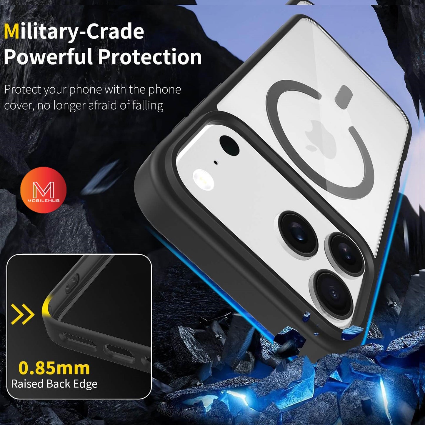 iPhone 17 / 17 Air / 17 Pro / 17 Pro Max Clear Magnetic Shockproof Case