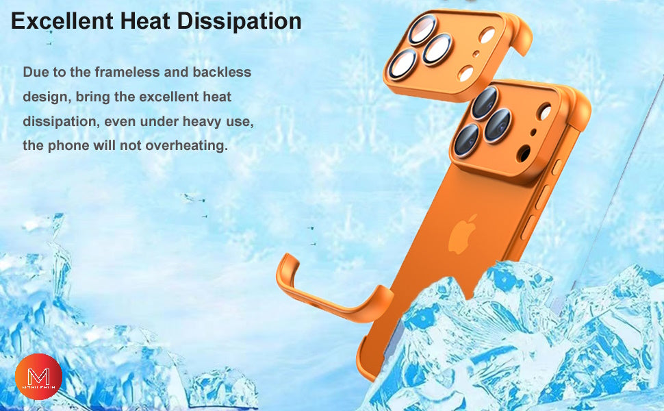 iPhone 17 / 17 Pro / 17 Pro Max Frameless and Backless Bumper Case with Camera Lens Protector