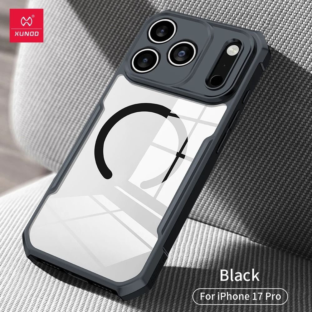 iPhone 17 / 17 Air / 17 Pro / 17 Pro Max XUNDD Beetle Magnetic Shockproof Case (Black)
