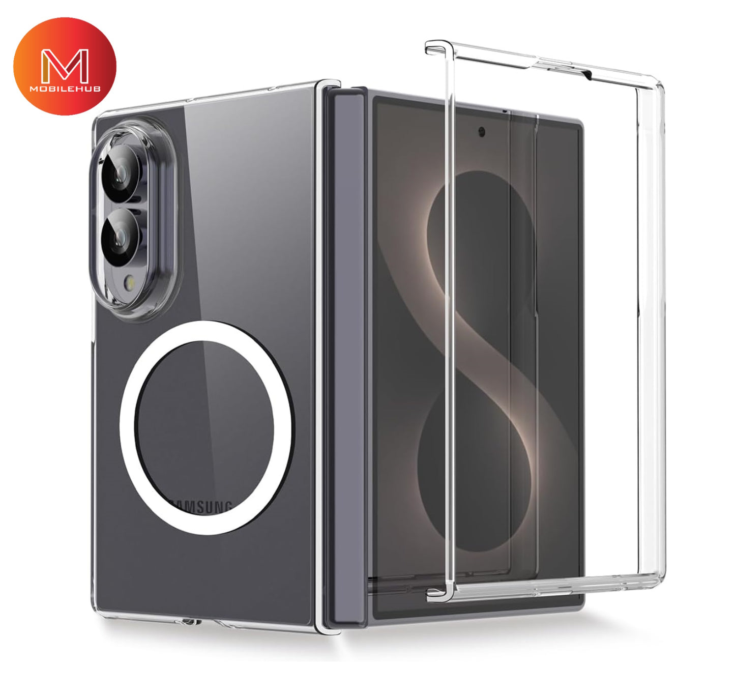 Samsung Z Fold 8 / Z Fold 8 Ultra Silicone Magnetic Shockproof Case (Clear) Z Fold8 / Z Fold8 Ultra