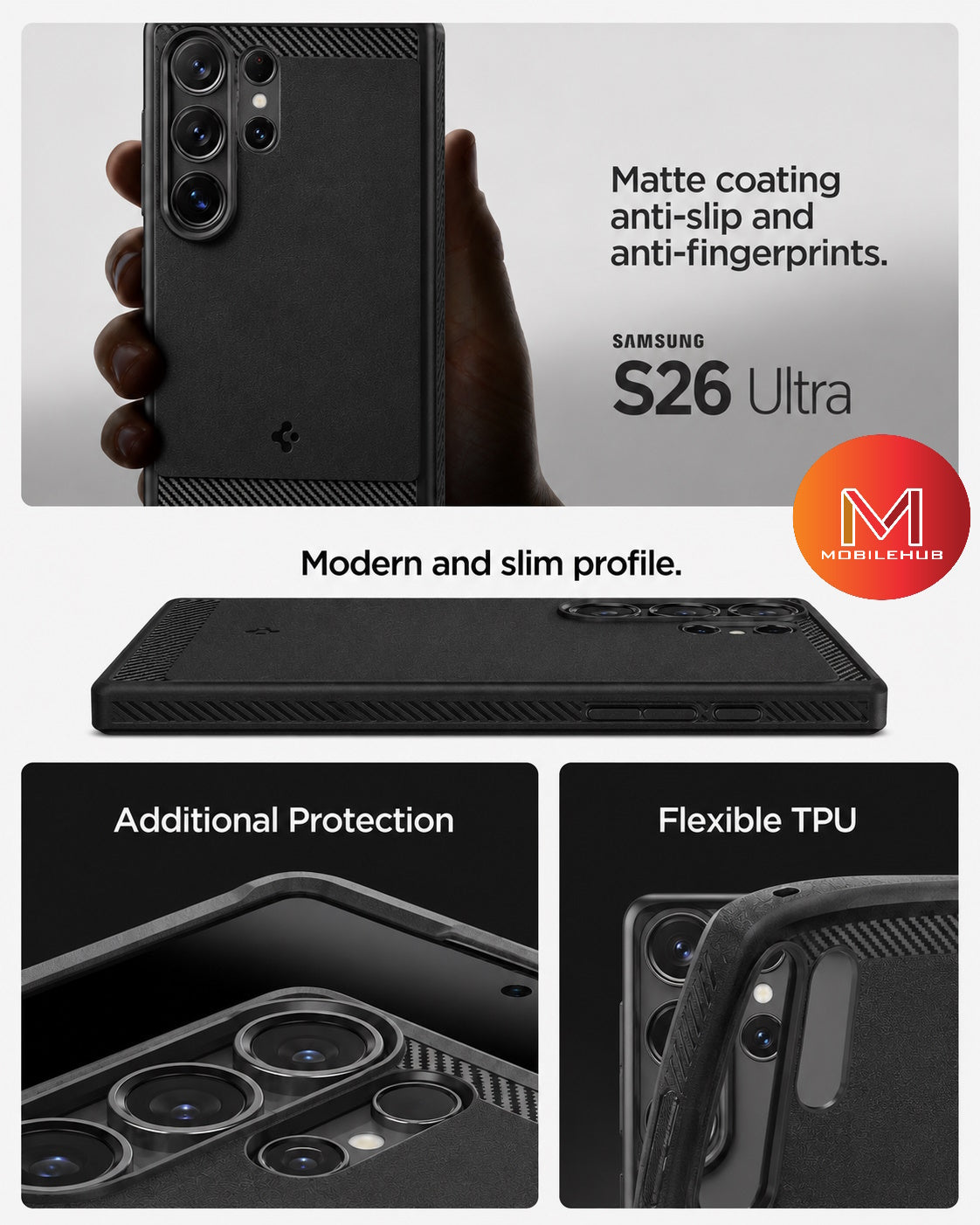Samsung S26 Ultra Spigen Rugged Armor Magnetic Shockproof Case