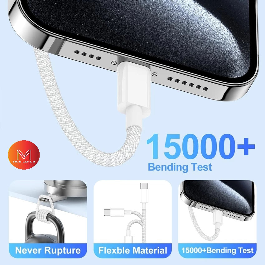 iPhone 13 / 14 / 15 / 16 Pro Max 35w Fast Charger with USB-C to C Cable