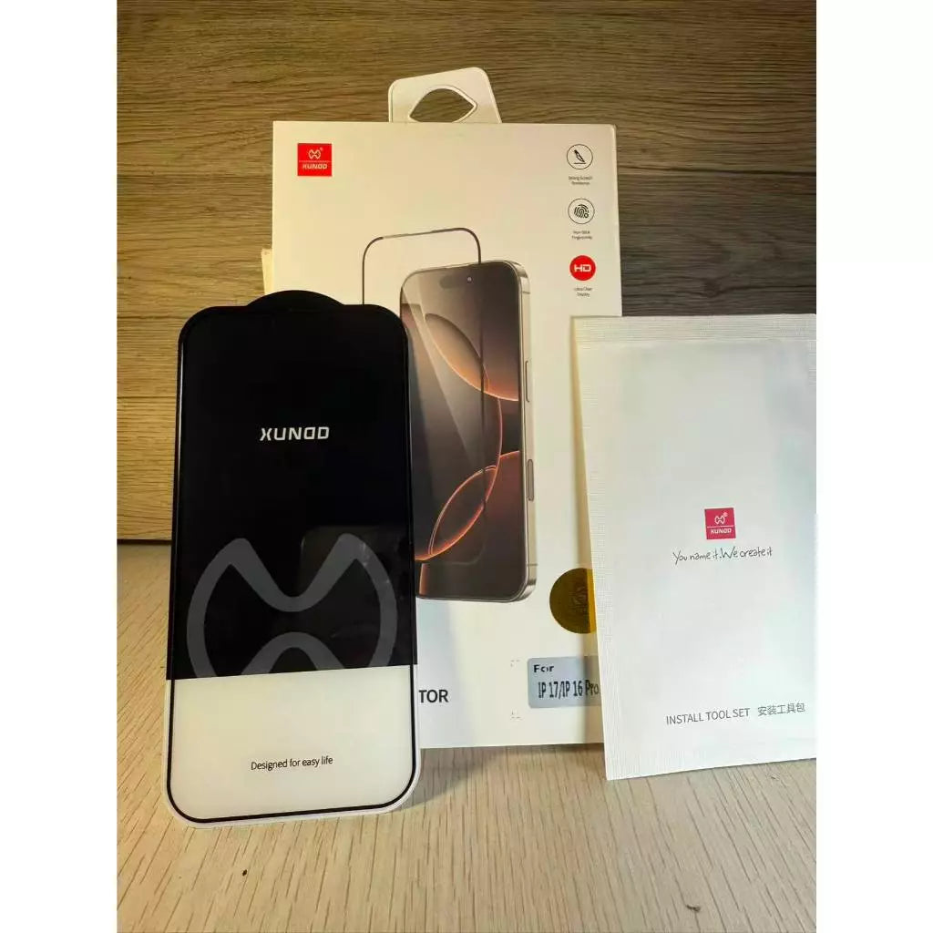 iPhone 17 / 17 Air / 17 Pro / 17 Pro Max XUNDD Axe HD Screen Protector Full Screen Tempered Glass