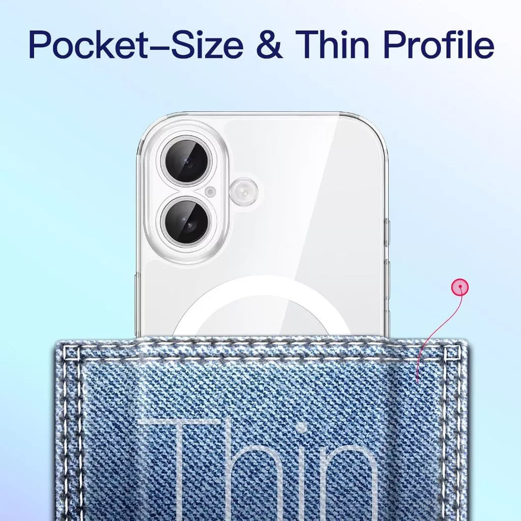 iPhone 17 / 17 Air / 17 Pro / 17 Pro Max XUNDD Ultra Thin Transparent Magnetic Case with Camera Protection