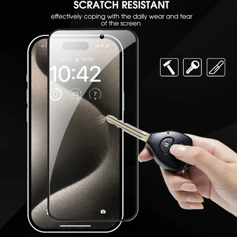 iPhone 17 / 17 Air / 17 Pro / 17 Pro Max Ultra HD Privacy Tempered Glass Screen Protector with Installation Kit