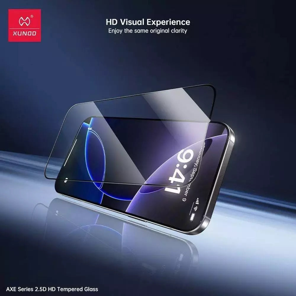 iPhone 17 / 17 Air / 17 Pro / 17 Pro Max XUNDD Axe HD Screen Protector Full Screen Tempered Glass