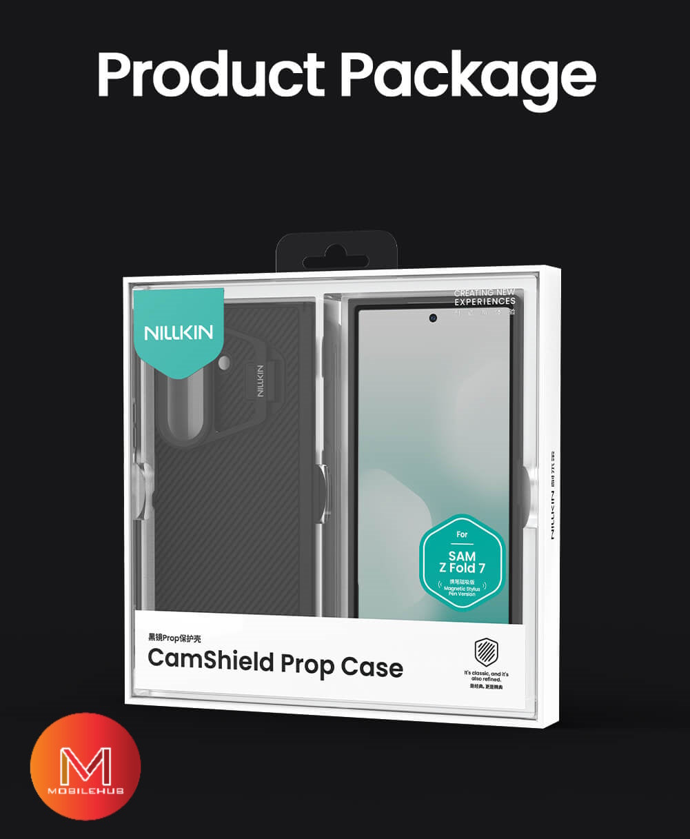 Samsung ZFold 7 Nillkin Camshield Magnetic Prop Case With FREE Stylus Pen (Black)
