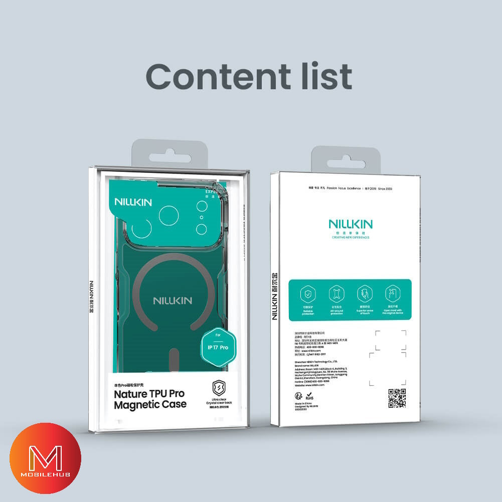 iPhone 17 / 17 Pro / 17 Pro Max / 17 Air Nillkin Nature TPU Pro Magnetic Case (Smoke Grey & Clear)