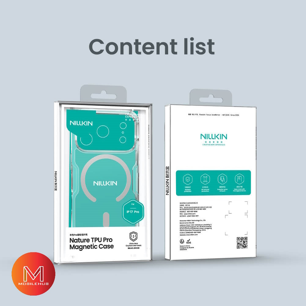 iPhone 17 / 17 Pro / 17 Pro Max / 17 Air Nillkin Nature TPU Pro Magnetic Case (Smoke Grey & Clear)