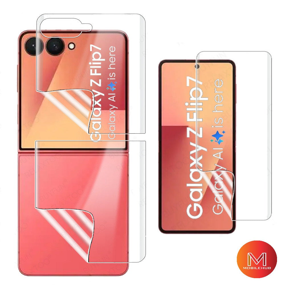 Samsung Z Flip 7 TPU Bendable Screen Protector 3 in 1 (Clear)