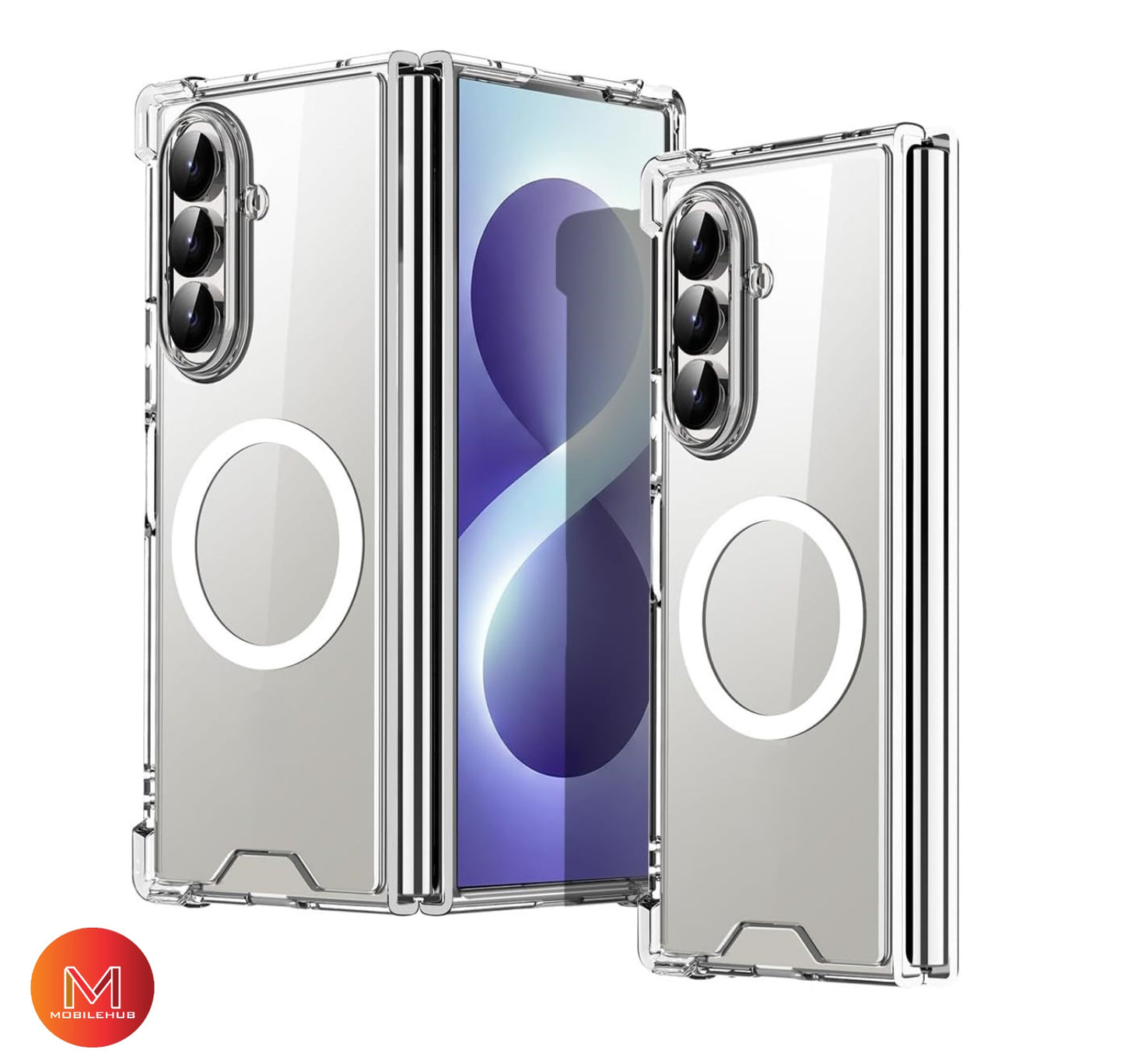 Samsung Z Fold 8 / Z Fold 8 Ultra Silicone Magnetic Shockproof Case (Clear) Z Fold8 / Z Fold8 Ultra