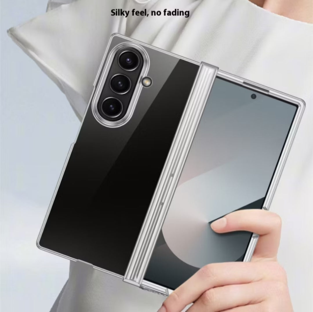 Samsung ZFold 7 Ultra Clear Diamond Slim Shockproof Case with Hinge Protector