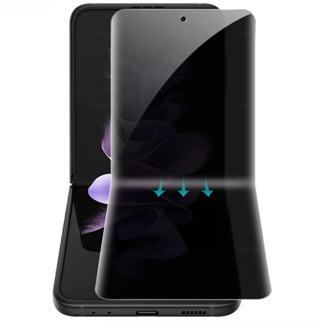 Samsung ZFlip 7 / Flip 6 Privacy Tempered Glass Screen Protector & Hydrogel Film Anti-Spy Front & Back